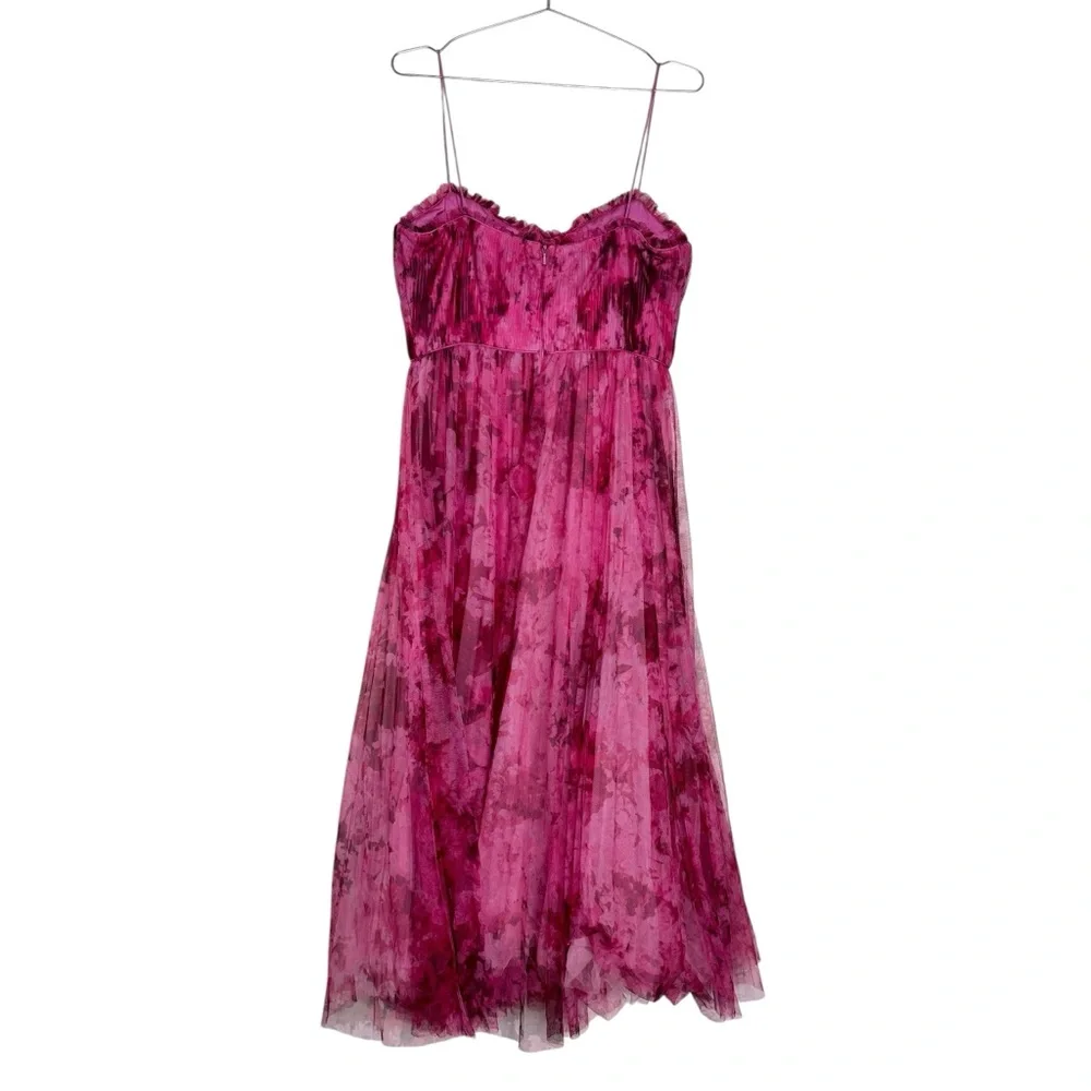 ML Monique Lhuillier Tulle Pink Dress - Picture 3 of 15